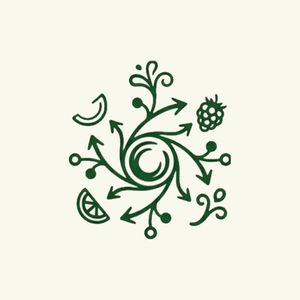 Green illustrated icon shows swirling arrows connecting citrus, berries, and herbs to represent varied flavor paths.